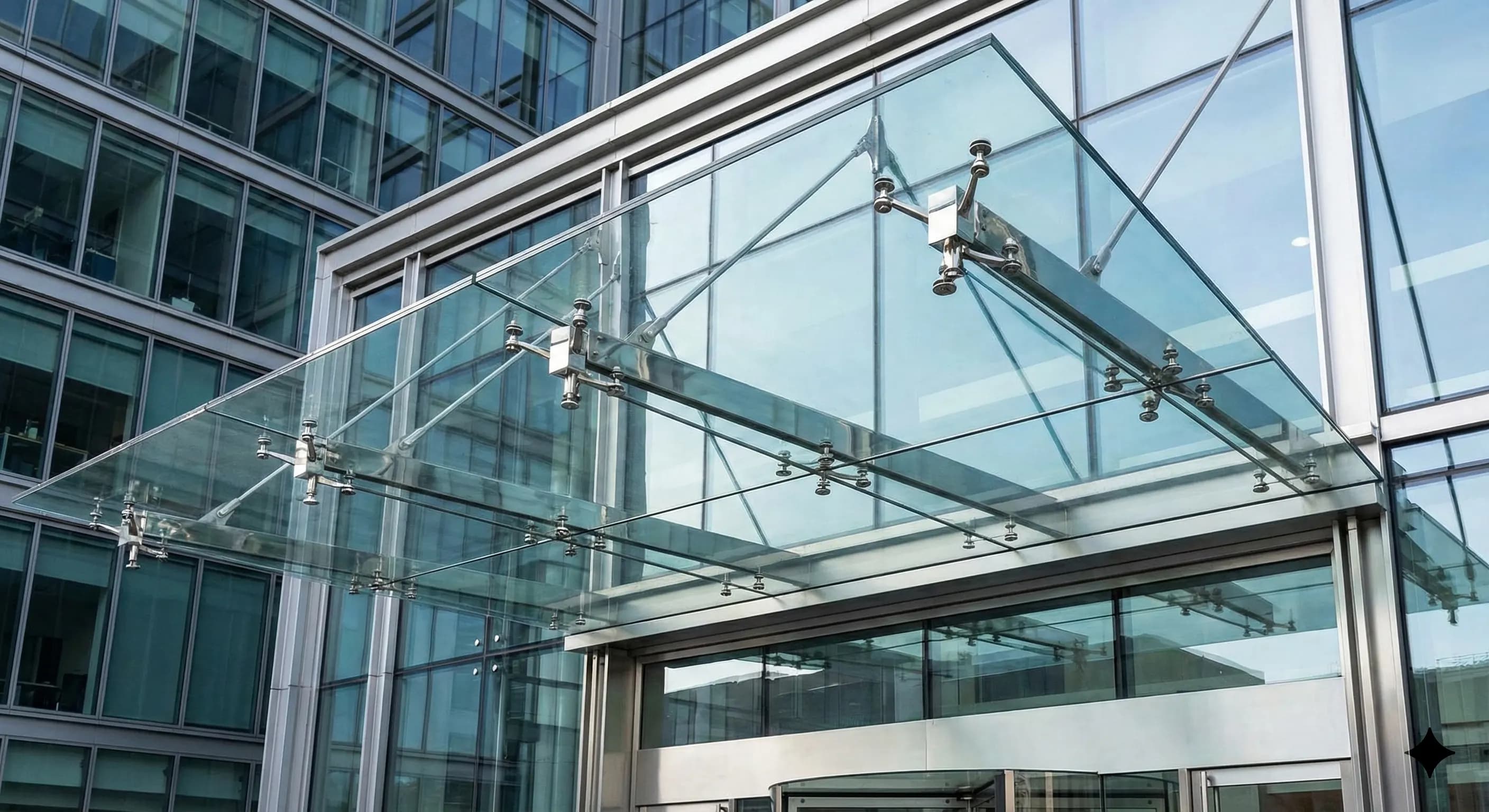 Стъклени навеси и козирки